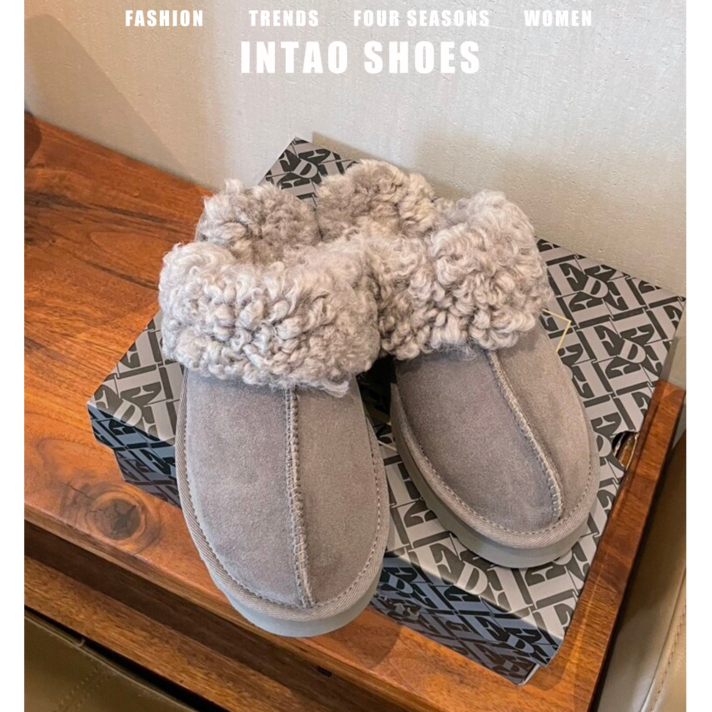 羊羔卷厚底毛毛鞋女冬季外穿2025新款保暖棉鞋加绒两穿包头半拖鞋,淘宝优惠券,粉丝福利购,淘宝优惠卷