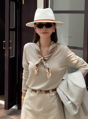 秋冬新品法式轻奢宽沿小礼帽男女