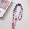 Hot-selling mobile phone colorful three-strand braided rope girls cross-body strap rope adjustable braided long bag cross-body