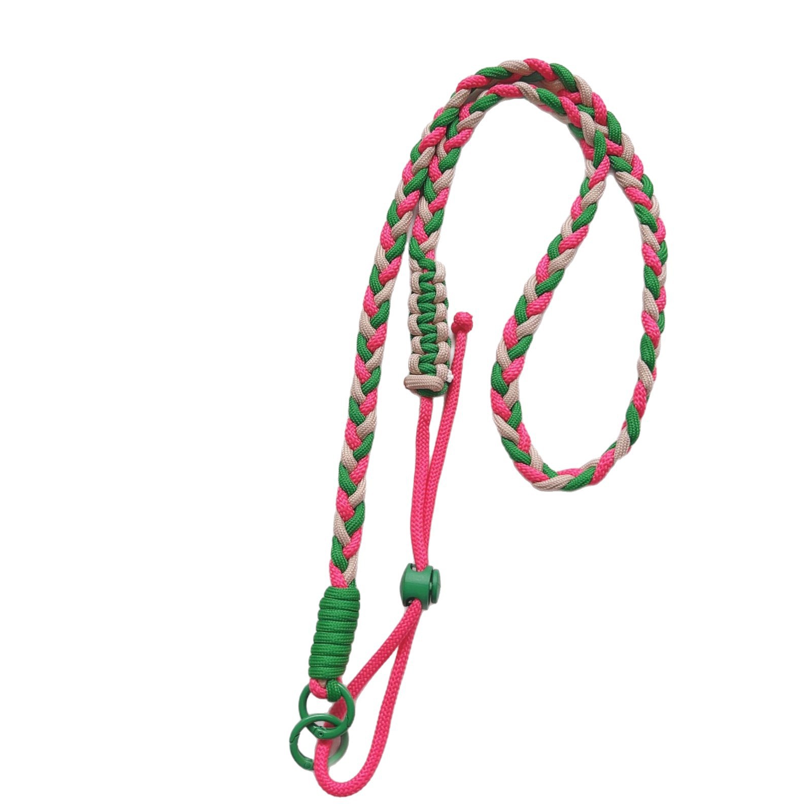 Hot-selling mobile phone colorful three-strand braided rope girls cross-body strap rope adjustable braided long bag cross-body