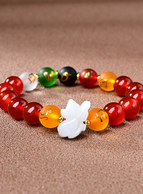 属鼠人吉祥佩戴淘灵运阁五岳四神喜合吉宏手链2026马年男女生肖鼠