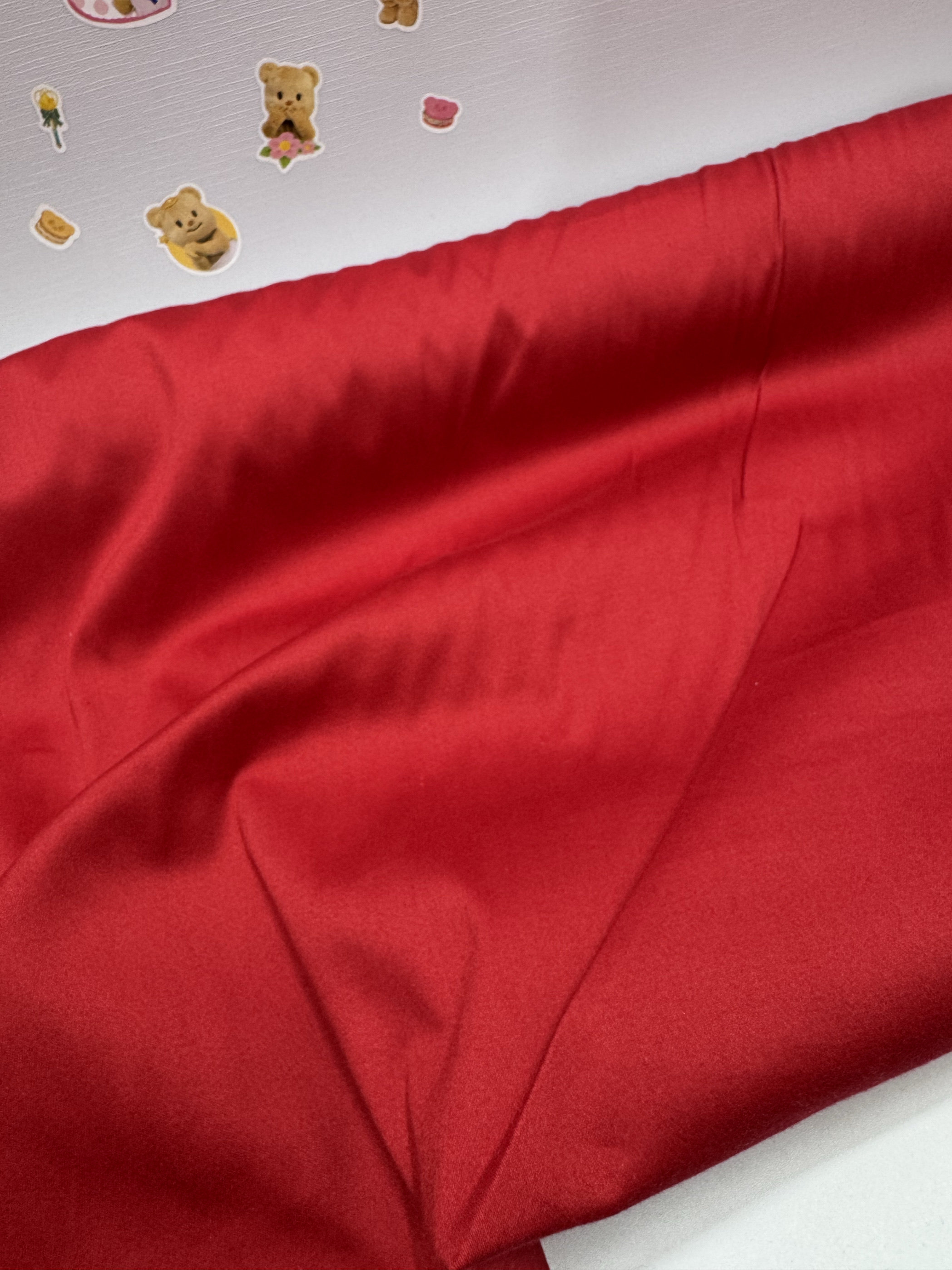 纯棉32支弹力贡缎红色裙子连衣裙裤子短裤外套 长3米宽1.38米,淘宝优惠券,粉丝福利购,淘宝优惠卷