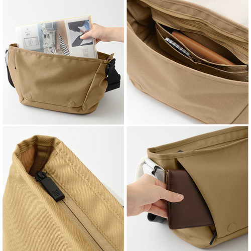 日本MILESTO小众潮牌斜挎后背包 男女尼龙布轻量休闲邮差包新品 - 图1