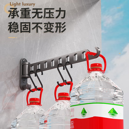 隐形晾衣架免打孔折叠壁挂式伸缩室内窗户神器阳台飘窗晾衣服杆子 - 图2