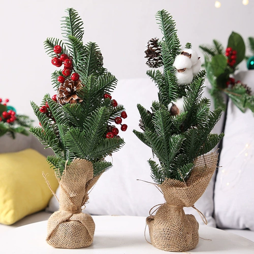 Рождественское украшение маленькая рождественская елка отвар на рабочее столик