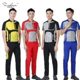 Летний дышащий раздельный комбинезон, прямые продажи с завода, короткий рукав, делается под заказ, с печатью вашего логотипа