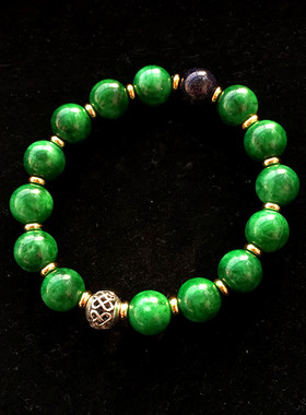 帝师佛珠官方店2026年手串碧绿干青水晶石本命猪羊兔手链男