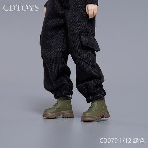 现货cdtoys 1/6 1/12 cd078 cd079工装鞋百搭厚底户外登山登山鞋 - 图1
