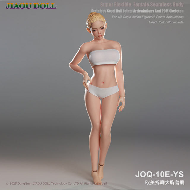 In stock JIAOU DOLL JOQ-10E 1/6 European and American disassembled legs and big breasts 3rd generation movable plastic body model