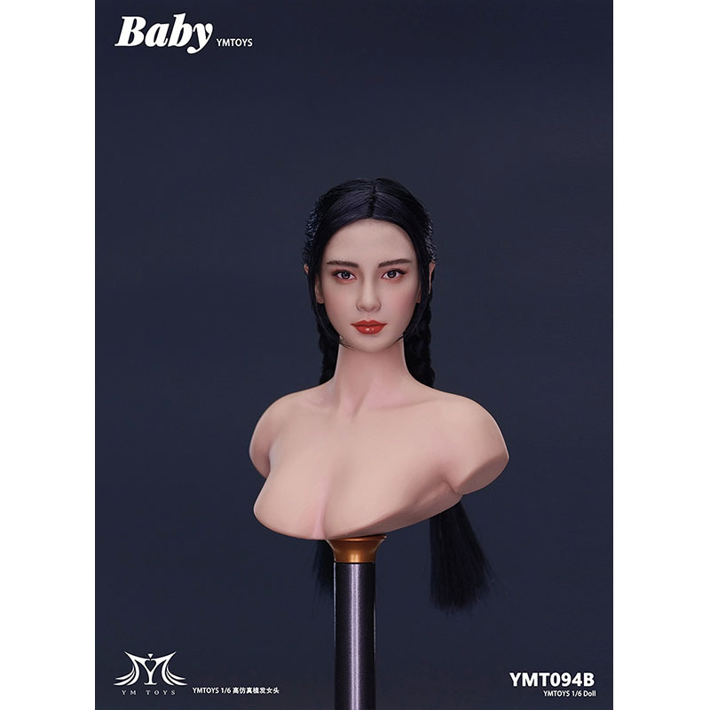 YMTOYS 1/6 植发女头雕 YMT094 Baby适合女兵人偶包胶女素体 - 图1