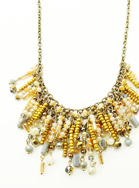 J100 欧美外贸原单饰品复古水晶夸张奢华项链直播货源