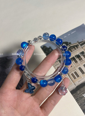 LIME|原创设计周传雄应援色蓝色手链演唱会周边饰品闺蜜礼物