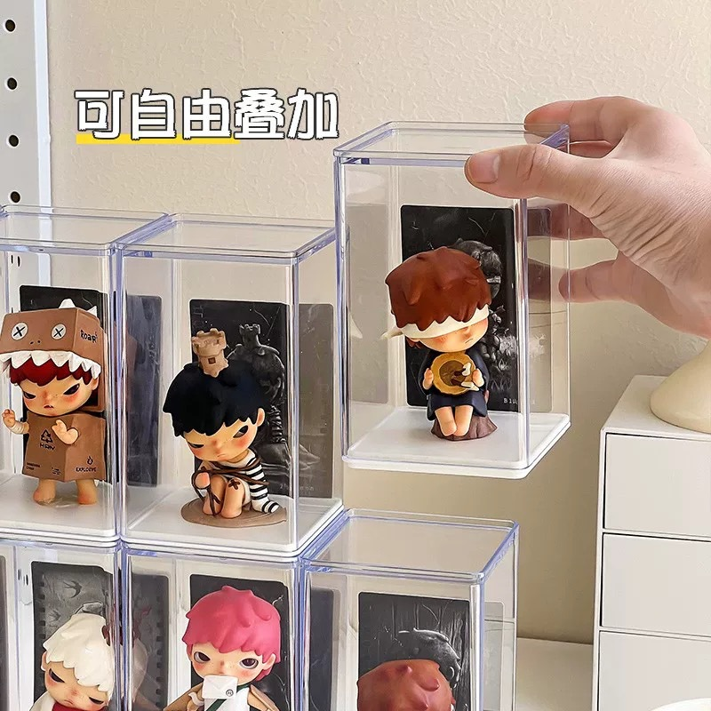 Blind box storage display rack transparent acrylic dust-proof cabinet