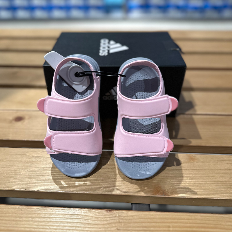 正品Adidas/阿迪达斯夏季婴童鞋Swim休闲运动儿童沙滩凉鞋 FY8065 - 图0