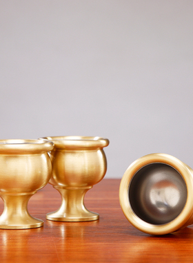 纯铜酒杯素面光身供佛供关公财神