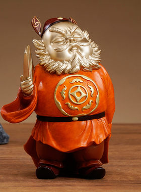 摆件全铜钟馗赐福小号天师神像