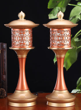 台湾纯铜珍珠红香炉供佛全套摆件