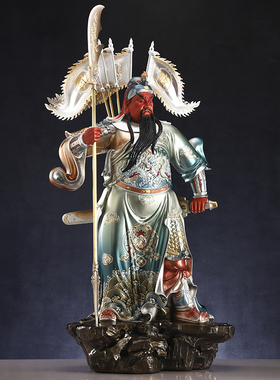 纯铜立刀令旗关公武财神店铺招财