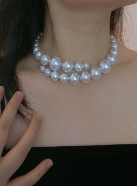 珍珠串珠女大小珍珠项圈项链