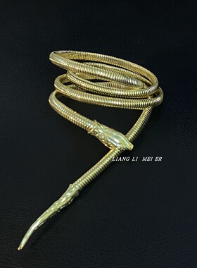 金属缠绕女蛇头多层项链颈圈