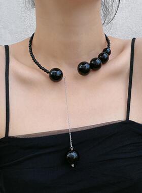 珍珠串珠女串珠开口项圈锁骨链