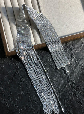 黑色多层缠绕十字架吊坠项链女