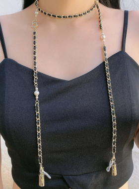 多戴法金属复古项链女
