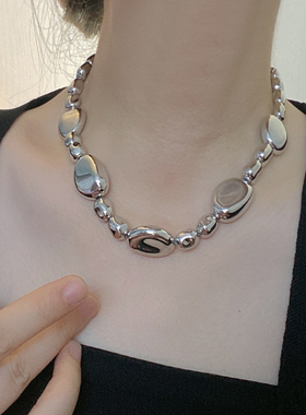 金属串珠女异形不规则锁骨链