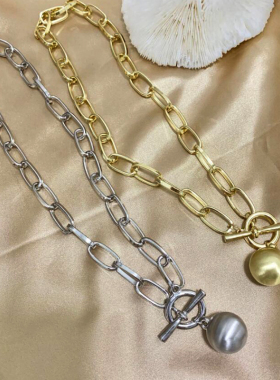 小众气质百搭金属链短款毛衣颈链