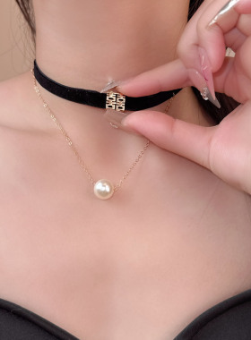 订婚敬酒服珍珠项链chocker颈链