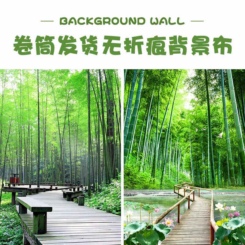 壁纸竹林3d 新人首单立减十元 22年2月 淘宝海外