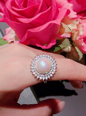 开口戒-太阳花10mm【天女极光】