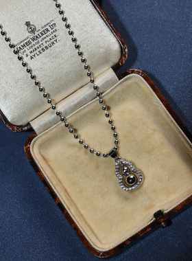 项链女款高级感轻奢小众精致设计小双葫芦白金银 色满钻闪钻锆石