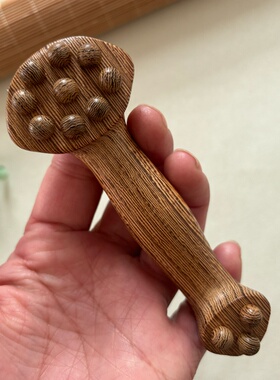 鸡翅木如意按摩棒经络拍打器锤肩敲打棒拍经络拍打板木面部提升