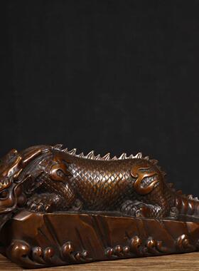 纯铜《镇水兽》上古瑞兽  碧水兽摆件 开业礼品 古玩收藏