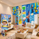 Zootopia birthday theme atmosphere decoration dress-up scene layout children's party boys and girls ceremony hanging cloth