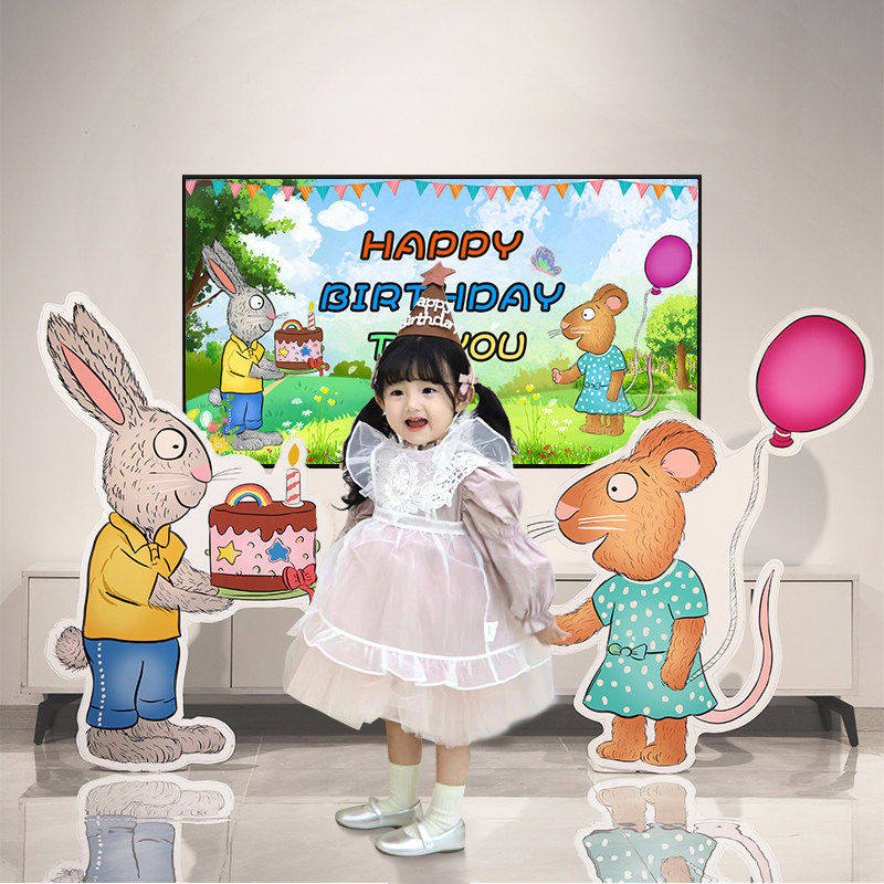 波西和皮普生日布置装饰场景儿童2岁气球派对KT板男生女孩背景墙,淘宝优惠券,粉丝福利购,淘宝优惠卷