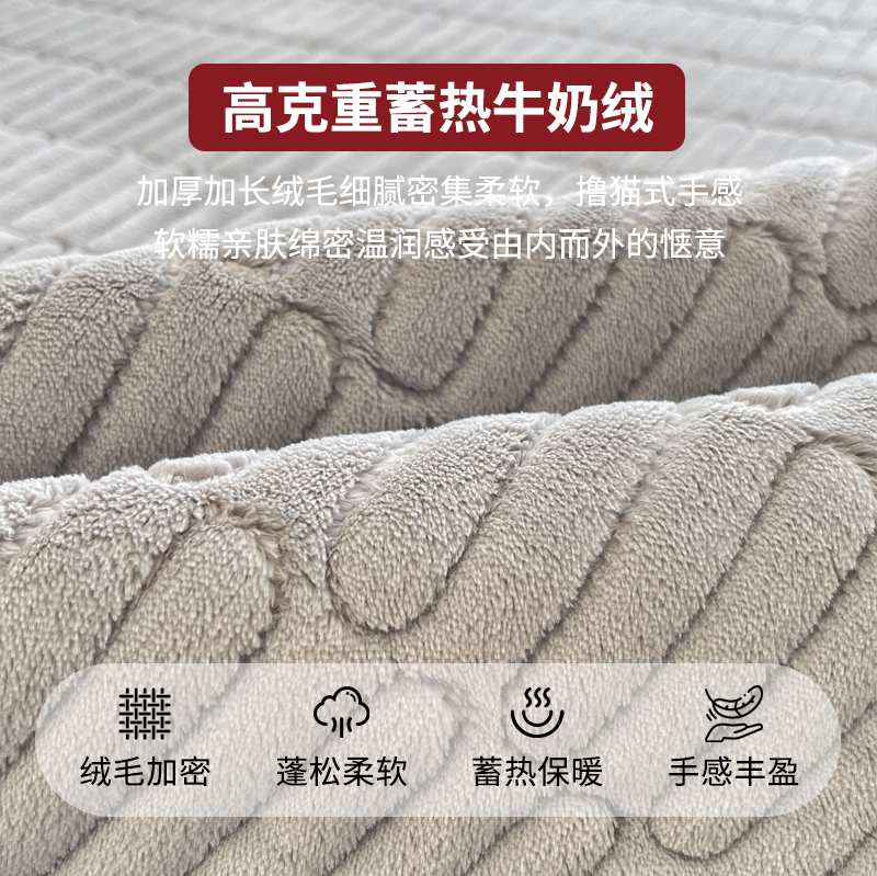 加厚牛奶绒床垫床褥软垫家用冬季垫被褥子宿舍单人保暖铺底床褥垫 - 图0