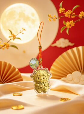 中秋锦鲤金箔挂饰年年有余祈福