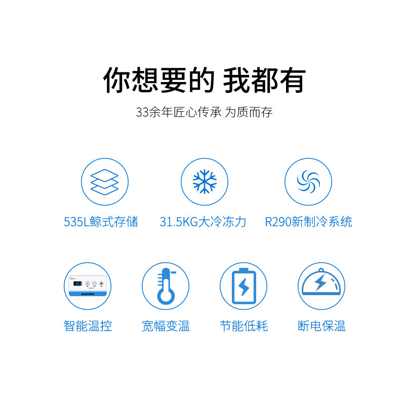 澳柯玛535hdne大冰柜商用超低温柜 澳柯玛盛逸冷柜