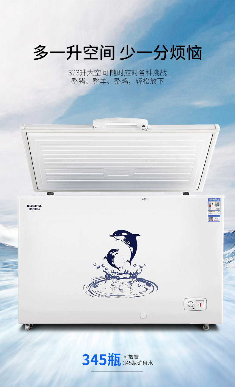 澳柯玛372升大商用大容量大冰箱 澳柯玛盛逸冷柜