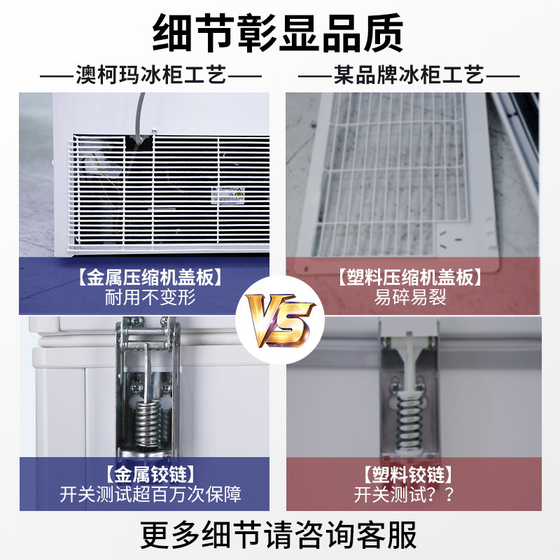 澳柯玛家用迷你小型冷冻顶开式单温 澳柯玛盛逸冷柜