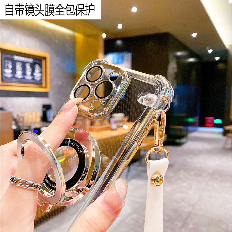 适用荣耀200手机壳带镜头膜100pro斜挎可背挂绳honor90防摔80全包x70透明x60软壳400硅胶x50/300/500磁吸支架 - 图1