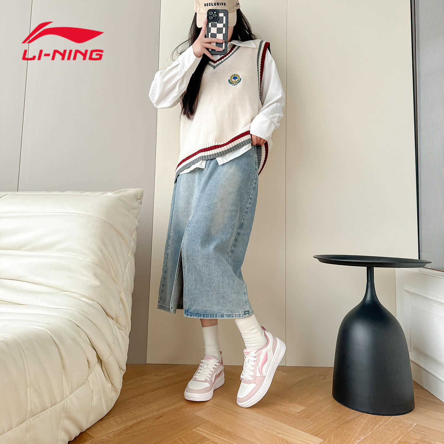 李宁板鞋女2026冬季新款粉色元宝休闲鞋女鞋厚底百搭小白鞋运动鞋,淘宝优惠券,粉丝福利购,淘宝优惠卷