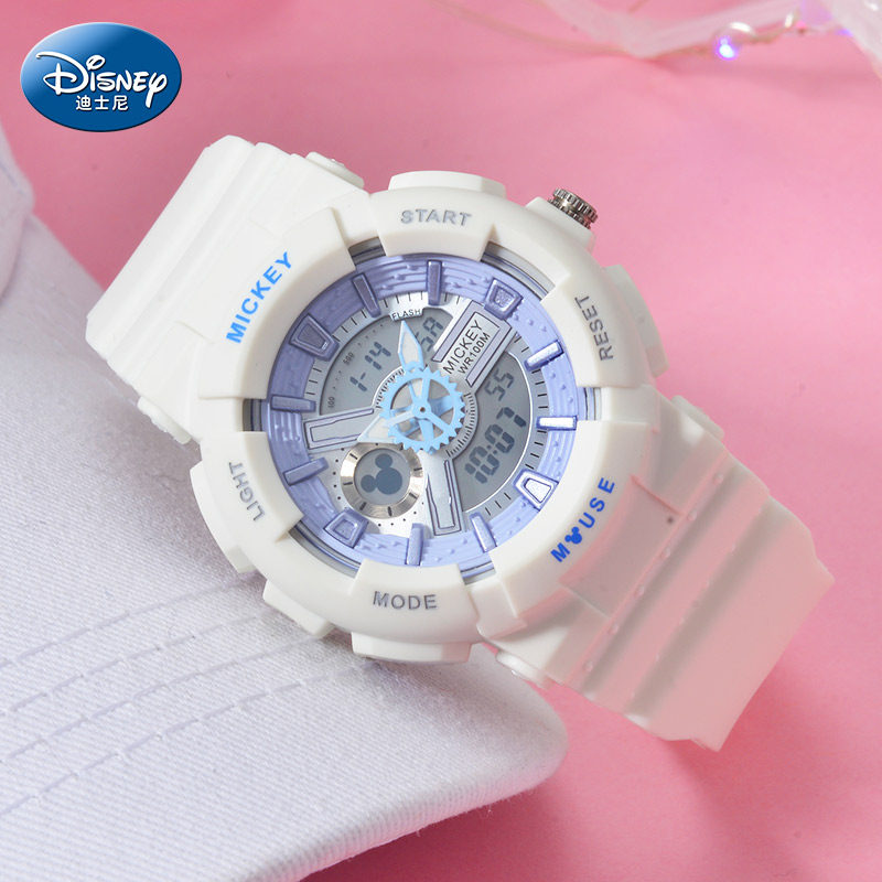 迪士尼联名手表女学生限量运动防水 搜酷手表国产腕表