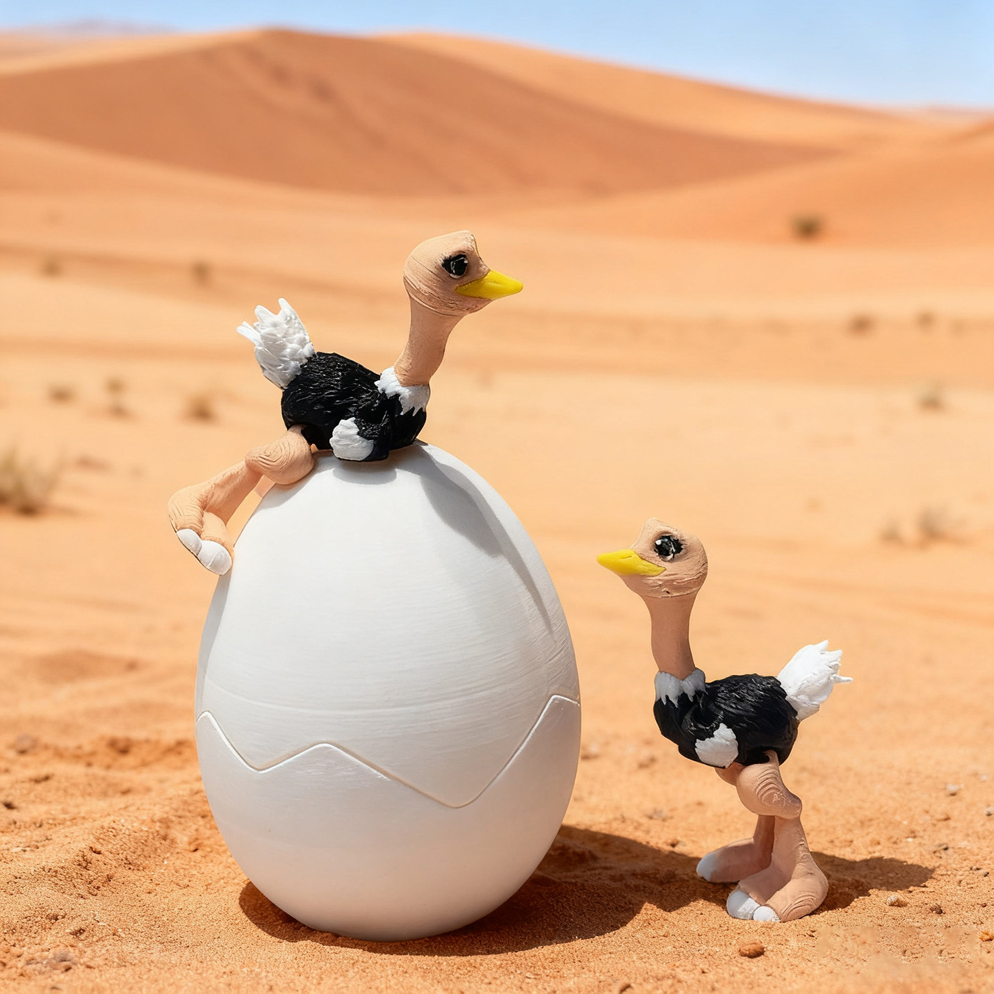 3D打印鸵鸟蛋仿真动物玩具萌宠可爱小摆件礼物儿童礼物模型男女孩,淘宝优惠券,粉丝福利购,淘宝优惠卷