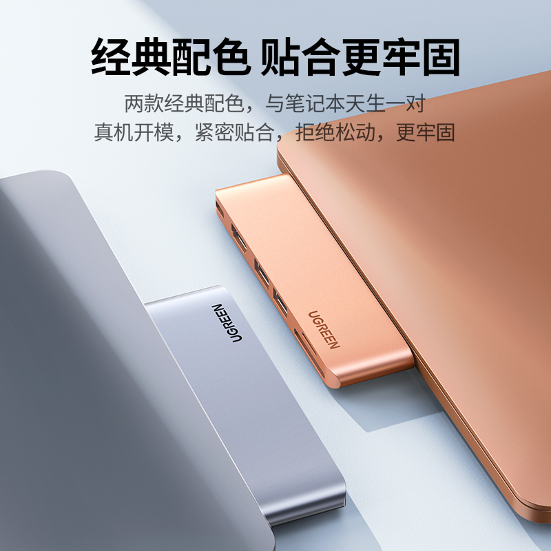 绿联typec扩展坞拓展usb转接头雷电3转hdmi网线转接口mac笔记本配件macbookpro/air拓展坞通用电脑转换器