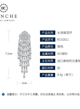 进口奥地利水晶耳环个性