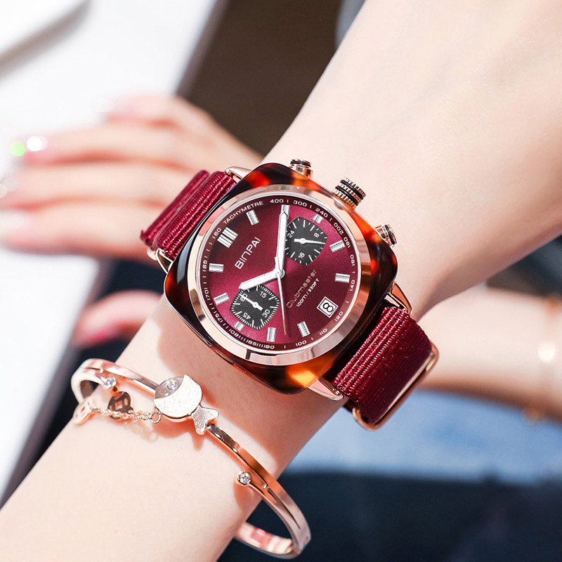 2019新款周冬雨同款女网红石英表 宾派手表国产腕表