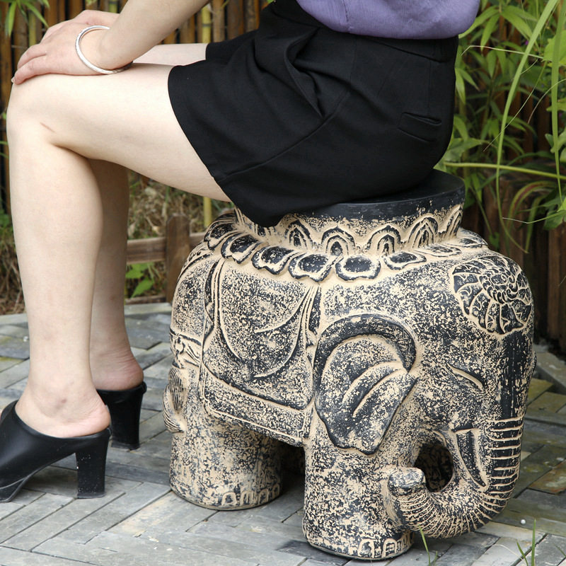 大象换鞋凳庭院花园墩子户外造景装饰摆件客厅创意花盆置物架底座,淘宝优惠券,粉丝福利购,淘宝优惠卷